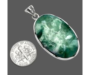 Green Lace Agate Pendant SDP146960 P-1310, 21x34 mm