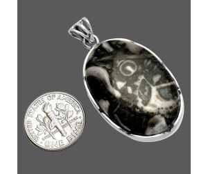 Mexican Cabbing Fossil Pendant SDP146962 P-1310, 22x32 mm