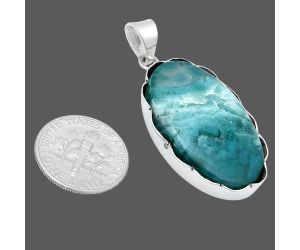 Green Lace Agate Pendant SDP147144 P-1555, 18+30 mm