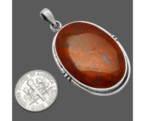 Red Moss Agate Pendant SDP147373 P-1064, 22x33 mm