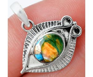 Evil Eye - Spiny Oyster Turquoise Pendant SDP147685 P-1112, 8x10 mm