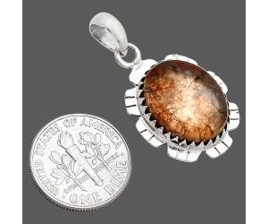 Red Moss Agate Pendant SDP148590 P-1347, 14x17 mm