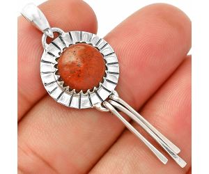 Red Moss Agate Pendant SDP148647 P-1481, 10x10 mm