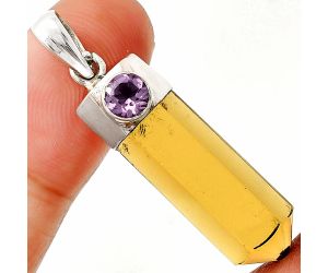 Point - Citrine and Amethyst Pendant SDP149010 P-1107, 8x25 mm