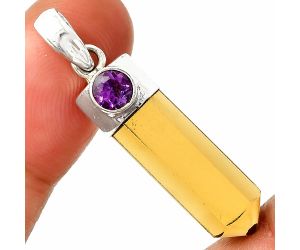 Point - Citrine and Amethyst Pendant SDP149011 P-1107, 7x24 mm