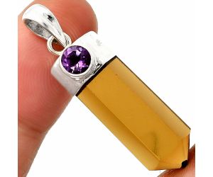 Point - Citrine and Amethyst Pendant SDP149013 P-1107, 9x25 mm