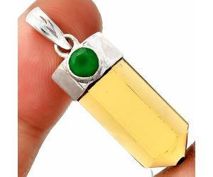 Point - Citrine and Green Onyx Pendant SDP149014 P-1107, 9x24 mm