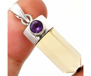 Point - Citrine and Amethyst Pendant SDP149053 P-1107, 8x22 mm