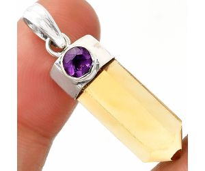 Point - Citrine and Amethyst Pendant SDP149055 P-1107, 8x22 mm