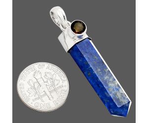 Point - Lapis Lazuli and Smoky Quartz Pendant SDP149097 P-1107, 8x31 mm