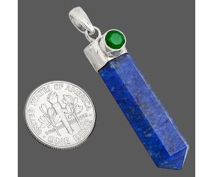 Point - Lapis Lazuli and Green Onyx Pendant SDP149099 P-1107, 9x33 mm