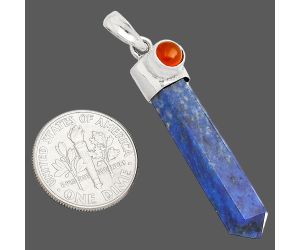 Point - Lapis Lazuli and Carnelian Pendant SDP149101 P-1107, 7x31 mm
