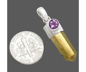 Point - Apache Gold Healer's Gold and Amethyst Pendant SDP149352 P-1107, 6x20 mm