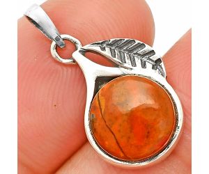 Leaf - Red Moss Agate Pendant SDP149433 P-1105, 10x10 mm