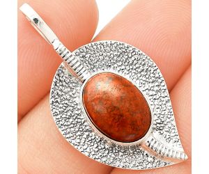 Red Moss Agate Pendant SDP149522 P-1218, 9x13 mm