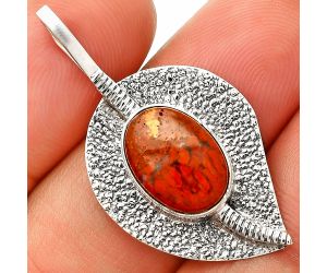 Red Moss Agate Pendant SDP149558 P-1218, 9x13 mm