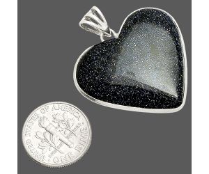 Heart - Sunstone In Iolite Pendant SDP149830 P-1043, 28x30 mm