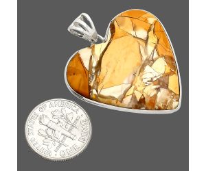 Heart - Brecciated Mookaite Pendant SDP149900 P-1043, 31x31 mm