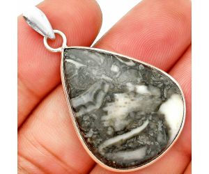 Mexican Cabbing Fossil Pendant SDP150287 P-1001, 23x30 mm