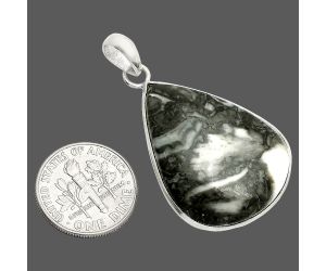 Mexican Cabbing Fossil Pendant SDP150287 P-1001, 23x30 mm