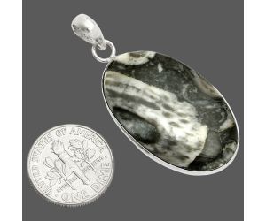 Mexican Cabbing Fossil Pendant SDP150355 P-1001, 20x32 mm