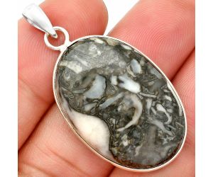 Mexican Cabbing Fossil Pendant SDP150458 P-1001, 21x30 mm