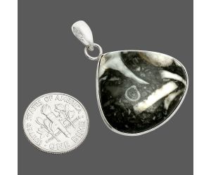 Mexican Cabbing Fossil Pendant SDP150480 P-1001, 25x27 mm