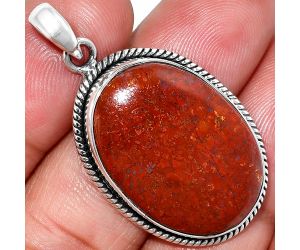 Red Moss Agate Pendant SDP151371 P-1068, 19x27 mm