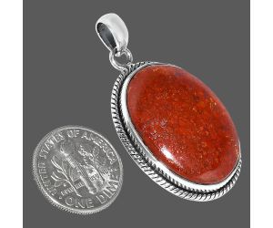 Red Moss Agate Pendant SDP151371 P-1068, 19x27 mm