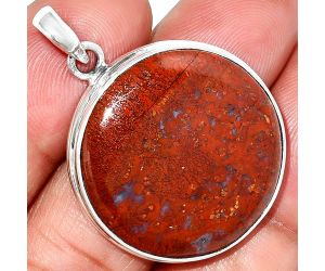 Red Moss Agate Pendant SDP151505 P-1124, 26x26 mm