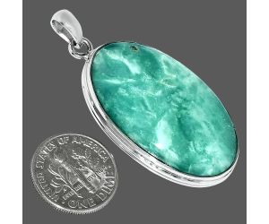 Green Lace Agate Pendant SDP151525 P-1124, 21x35 mm