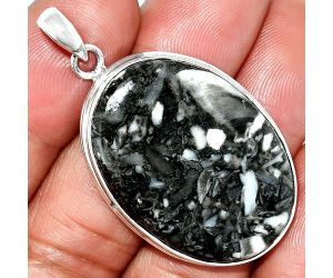 Mexican Cabbing Fossil Pendant SDP151599 P-1124, 23x33 mm