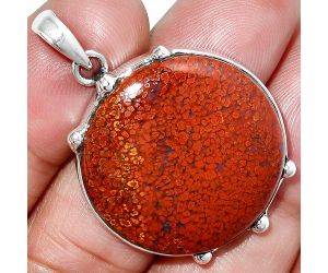 Red Moss Agate Pendant SDP151703 P-1349, 27x27 mm