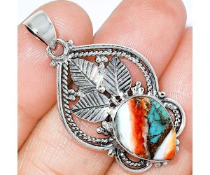 Spiny Oyster Turquoise Pendant SDP151922 P-1258, 12x16 mm