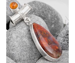 Rare Cady Mountain Agate and Tiger Eye Pendant SDP68239 P-1337, 12x26 mm