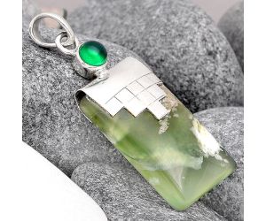 Natural Serpentine and Green Onyx Pendant SDP69568 P-1653, 16x26 mm