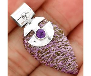 Purpurite - South Africa and Amethyst Pendant SDP72333 P-1661, 16x29 mm