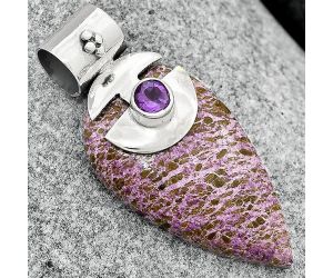 Purpurite - South Africa and Amethyst Pendant SDP72333 P-1661, 16x29 mm