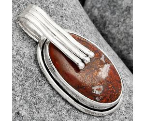 Natural Red Moss Agate Pendant SDP72444 P-1664, 14x22 mm