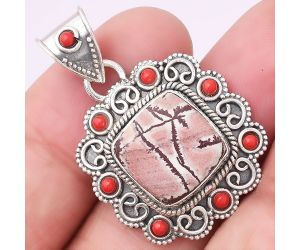 Natural Sonora Dendritic and Coral Pendant SDP75005 P-1144, 12x12 mm