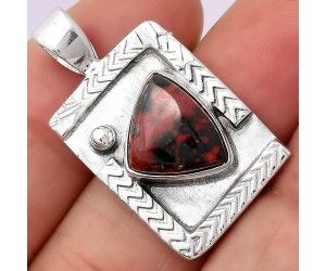Natural Blood Stone - India Pendant SDP75369 P-1672, 11x13 mm