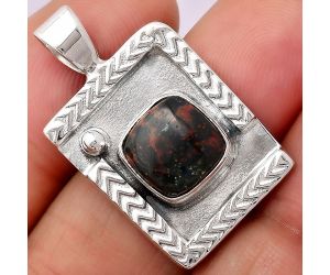 Natural Blood Stone - India Pendant SDP75383 P-1672, 10x10 mm