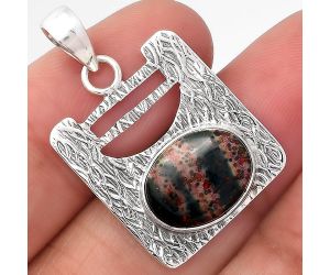 Natural Blood Stone - India Pendant SDP75582 P-1470, 10x13 mm