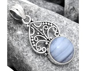 Natural Blue Lace agate - South Africa Pendant SDP76385 P-1541, 13x13 mm