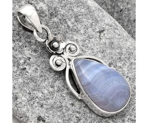 Natural Blue Lace Agate - South Africa Pendant SDP76613 P-1690, 13x19 mm