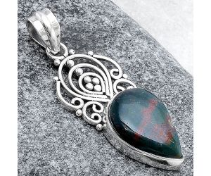 Natural Blood Stone - India Pendant SDP77002 P-1541, 12x18 mm