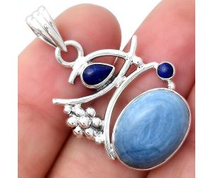 Natural Owyhee Opal and Lapis Pendant SDP77527 P-1704, 12x16 mm
