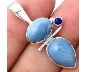 Natural Owyhee Opal and Lapis Pendant SDP77742 P-1708, 10x14 mm
