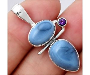 Natural Owyhee Opal and Amethyst Pendant SDP77762 P-1708, 10x14 mm