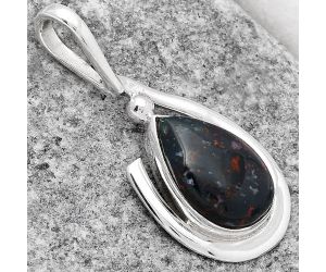 Natural Blood Stone - India Pendant SDP78150 P-1717, 10x15 mm